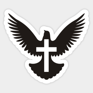 Dove with Cross Sticker